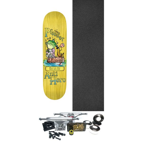 Anti Hero Skateboards Chris Pfanner Roach and Toad Skateboard Deck - 8.5" x 32.18" - Complete Skateboard Bundle